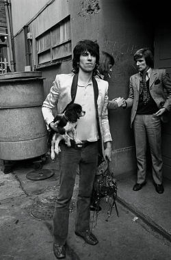 rock-and-roll-is-the-devils-work:  Keith holding a dog, 1971