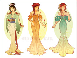 neverbirddesigns:  Postcards of each re-imagined princess are