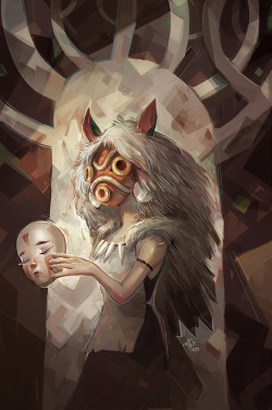 creaturesfromdreams:  Princess Mononoke Fanart by Ellie Yong