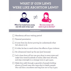 creativeactionnetwork:  What if Gun Laws Were Like Abortion Laws?