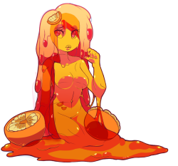 sugaryrainbow:  Art blocks > draws Slime girl for the first