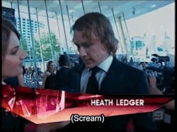Heath Ledger on the red carpet at Australian Film Institute Awards,