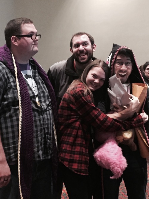 philocalyiac:  Best day of my life! Drove all the way to PAX South in San Antonio so I could meet one person for one day! Mark was super busy so I couldn’t really talk to him, but I’m determined to see him again! I love him so much and hope he read