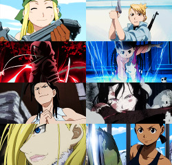 soldieress:    The ladies of Fullmetal Alchemist: Brotherhood↳ because