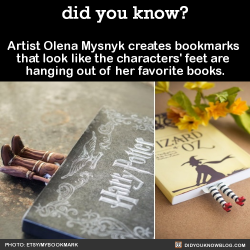 did-you-kno:  Artist Olena Mysnyk creates bookmarks  that look