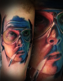 fuckyeahtattoos:  Fear and Loathing tattoo by Martin of  www.ianinktattoo.tumblr.co.uk