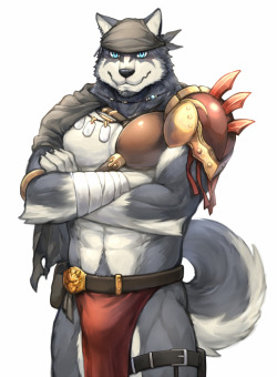 dudedle:  sharkpecs:  by 五色  Volga fanart! :D Thank you, 五色!