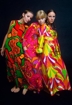 isabelcostasixties:  Psychedelic long dresses, Mademoiselle Magazine