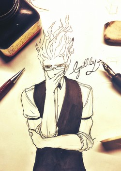 letters-desk:  Grillby from Undertale