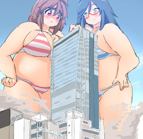 Fat giantesses by みとん - Part 2 - Part 1