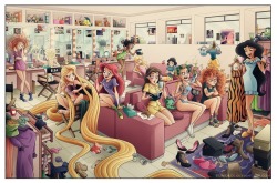 spoiled-lil-girl:  The Disney princesses, chillin in the dressing