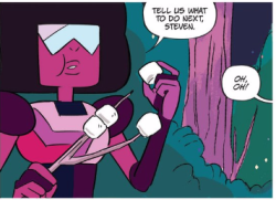 cant-get-enough-pearl:  GARNET IS EATING.THIS IS CANON UNTIL