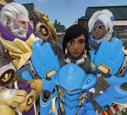 marvanya:Family portrait of Pharah, her mother, and her step-father