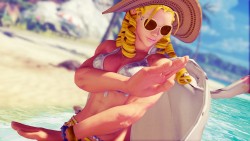 gameswithgreatbutts:  Character: Karin Kanzuki (Swimsuit) Game: