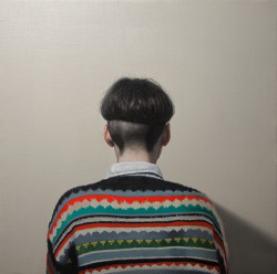 misswallflower:Daniel Coves, “Back Portraits”, Oil on linen