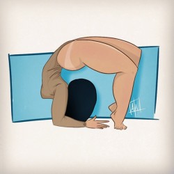 axart:  Cartoon of my favorite yoga instructor @cbquality #axcomix