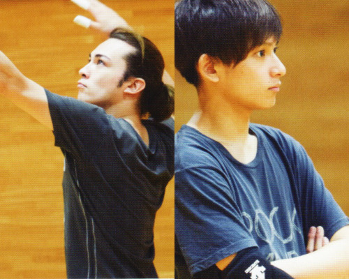 aokinsight:  Karasuno and Aobajousai actors at practice 