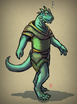 spacebowser:  Little Argonian dude as requested by @milkweedmonster