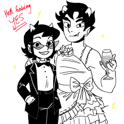   Anonymous said      how bout terezi lookin snazzy in a suit