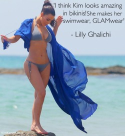 kimkanyekimye:  Kim wore a bikini from Lilly’s ‘Have Faith’