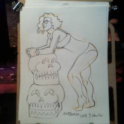 Drawing of Libby at Dr. Sketchy’s Boston. #mattbernson