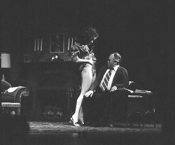 Marilyn on stage as &ldquo;Divina&rdquo; in Jules Tasca&rsquo;s Mind with the Dirty Man, Union Plaza Las Vegas, 1975. Read about it here.