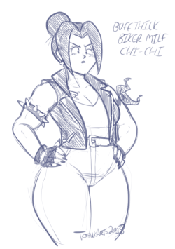 toshkarts:  The long awaited biker milf Chi Chi  I figured she’d