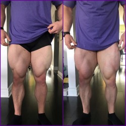 Michael Roach - Before and after some leg day therapy. 
