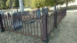swforester:  Beautiful wrought iron fence around a family plot.