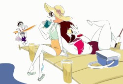 author45:  Throwing another SU fanart!  Another day ath the beach