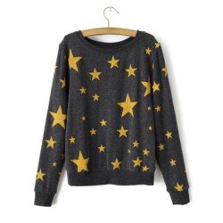 okaywowcool:  star sweatshirt - ร.32 free shipping! 