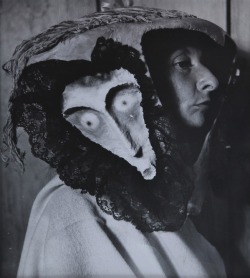 crystallizations:  Remedios Varo wearing a mask by Leonora Carrington