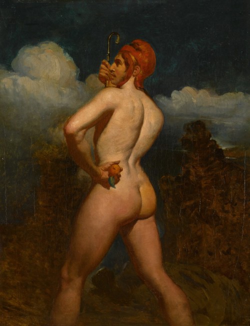 beyond-the-pale:  William Etty, R.A., Paris holding the golden