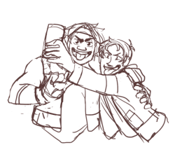 fara-arts: I sketched Lance and Hunk takin a selfie and didn’t