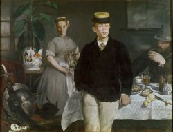 lionofchaeronea:Luncheon in the Studio, Édouard Manet, 1868