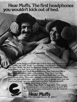slothman-1:  2othcentury:  Hear Muffs ad, 1976  Sexy and functional.