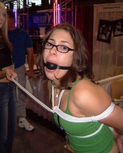 obbso:  come along!  Hot nerd caught outside being led to her…