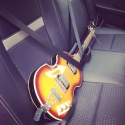 ryancassata:  Strapped in the bass in the backseat #bass