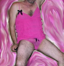 youcanwearmypanties:  hairy and pretty in pink 