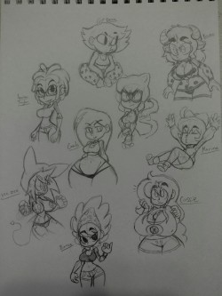 jellotsok:  Just a buncha artists’ charas  @aeolus06’s Lauren Taylor @bewbchan’s Zeezee@autocartoons Becca @carmessi’s Gala @bigdead93’s Bianca @duckdraw’s Snowy @theplushblush’s Brooke @zetta-bot’s Marina and @theycallhimcake’s Cassie