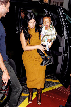 celebritiesofcolor:  Kim Kardashian and North West out in NYC