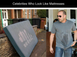 thefuuuucomics:  Celebrities Who Look Like Mattresses 