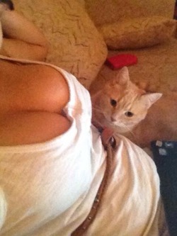 Selfies of great big boobs in bed.. So hot.