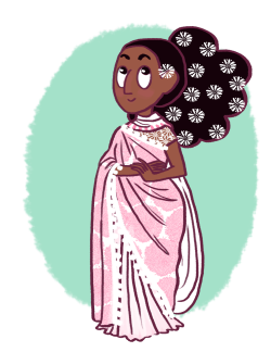 lizzywhimsy:  I felt like drawing connie in some beautiful Sarees.