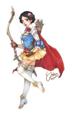 sadynax:  I drew Snow white warrior! So much fun to design armors