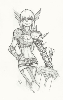 andrewkellerdraws:    Warm up sketch of Magik.   