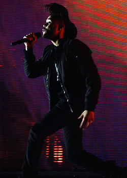 infatuatedbythefamestatus:  The Weeknd performs during 2015 Budweiser