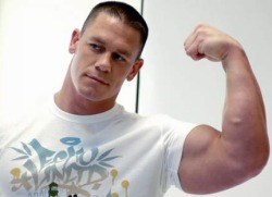 keepemgrowin:  Cena showing off the magnificent ‘ceps…builddudebuild: