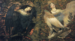 ananasomania:  Victor Vasetsov - Sirin and Alkonost. The birds of Joy and Sorrow (1896) 