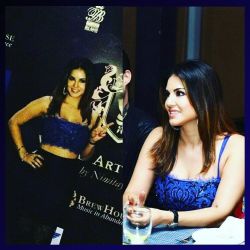 Love this blue sequence top by @DIYARAJVVIR by sunnyleone
